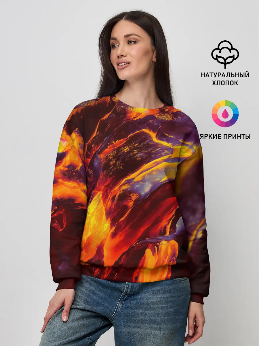 Женский свитшот / ОГНЕННЫЙ ГРАНЖ | FIRE GRUNGE