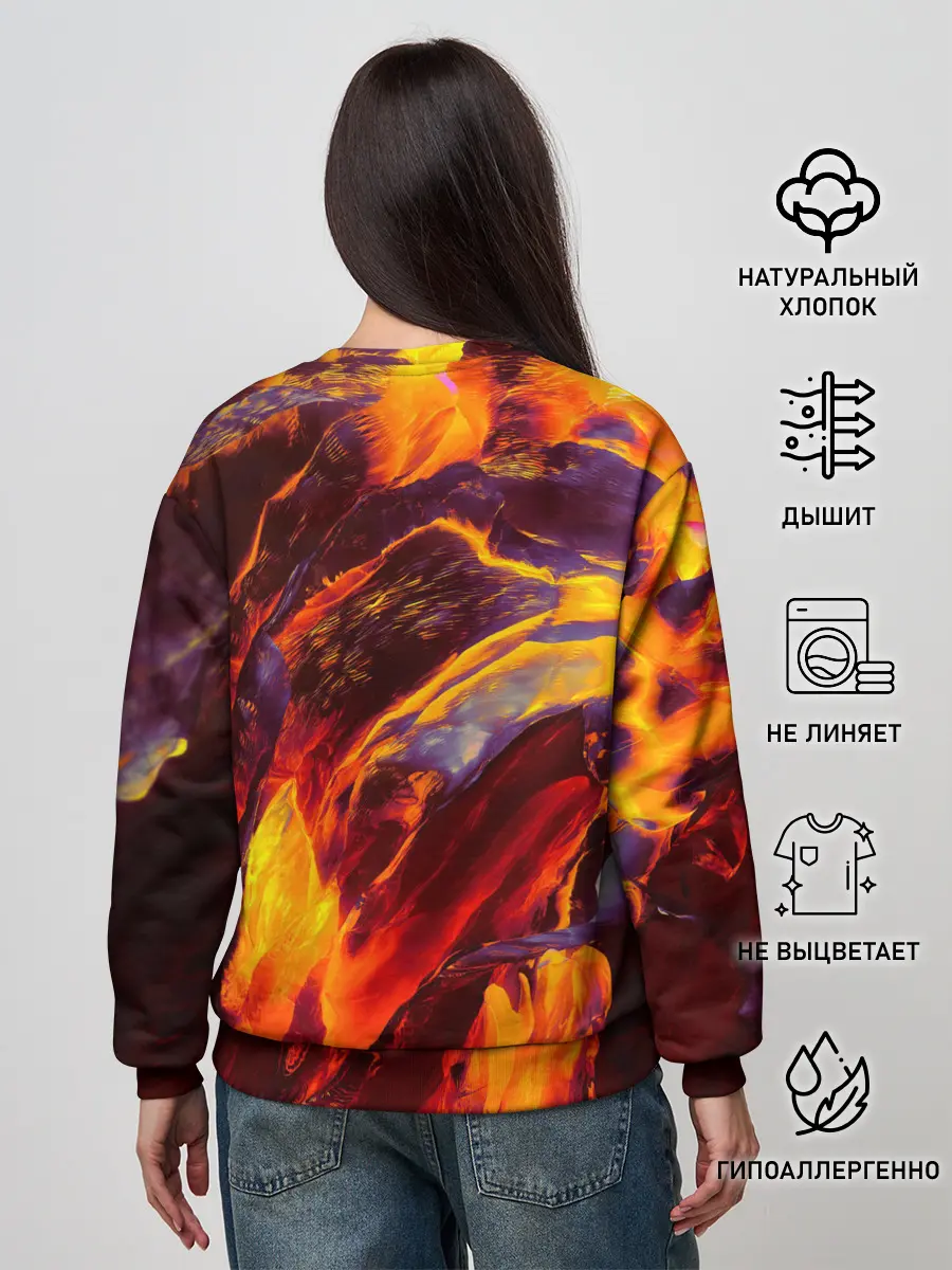 Женский свитшот / ОГНЕННЫЙ ГРАНЖ | FIRE GRUNGE