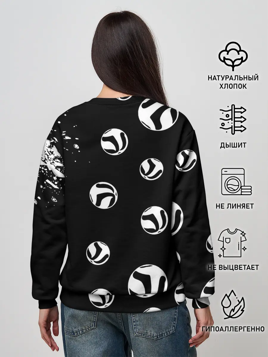 Женский свитшот / Старшая Некома коты Haikyuu!!