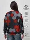 Женский свитшот / РАЗНОЦВЕТНЫЕ СОТЫ 3D
