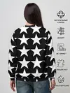 Женский свитшот / Белые звёзды на чёрном фоне