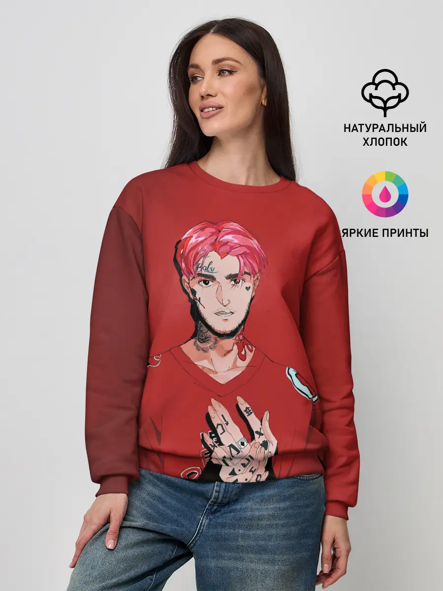 Женский свитшот / Red Lil Peep