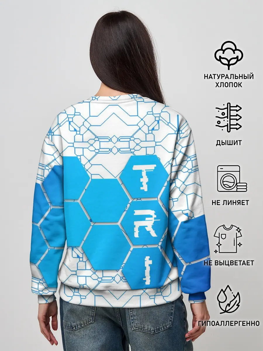 Женский свитшот / Плыви, Крути, Беги