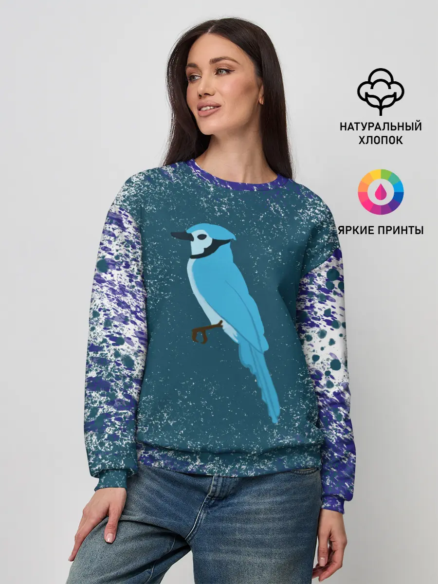 Женский свитшот / Голубая сойка