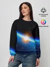 Женский свитшот / КОСМИЧЕСКИЙ РАССВЕТ 3D