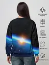 Женский свитшот / КОСМИЧЕСКИЙ РАССВЕТ 3D