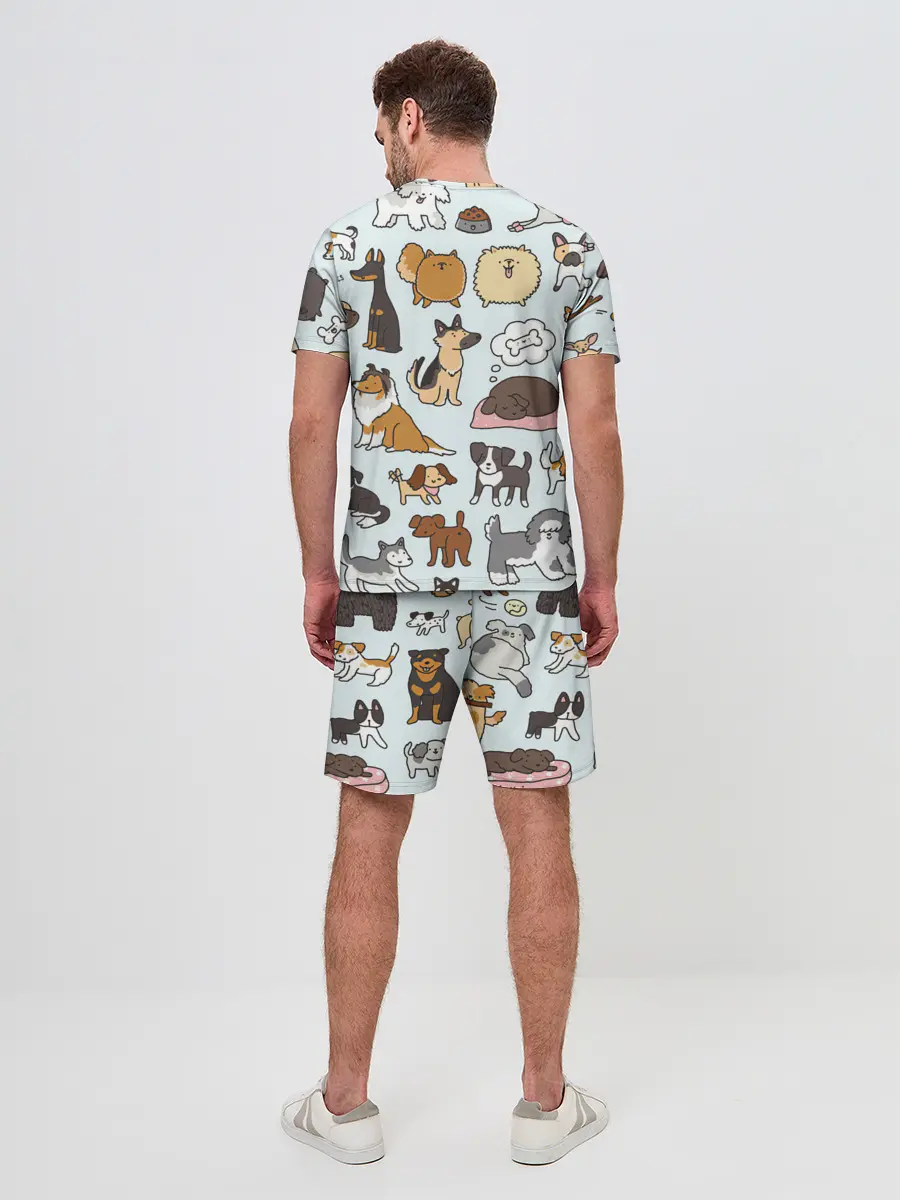 Мужской костюм с шортами / Собаки