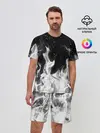 Мужской костюм с шортами / ЧЕРНО БЕЛЫЙ ОГОНЬ