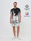 Мужской костюм с шортами / ЧЕРНО БЕЛЫЙ ОГОНЬ