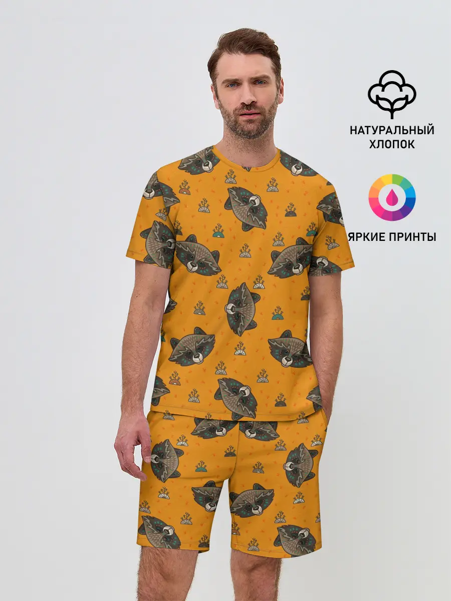 Мужской костюм с шортами / Енотики