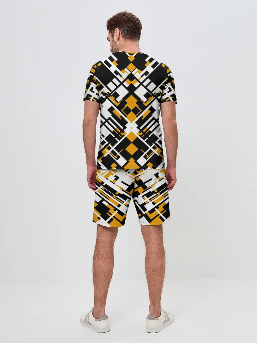 Мужской костюм с шортами / КИБЕРПАНК,ФАНТАСТИКА,ГЕОМЕТРИЯ