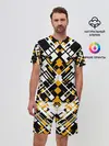 Мужской костюм с шортами / КИБЕРПАНК,ФАНТАСТИКА,ГЕОМЕТРИЯ
