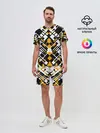 Мужской костюм с шортами / КИБЕРПАНК,ФАНТАСТИКА,ГЕОМЕТРИЯ