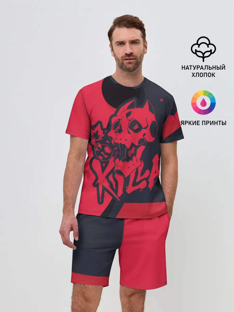 Мужской костюм с шортами / KILLA красная