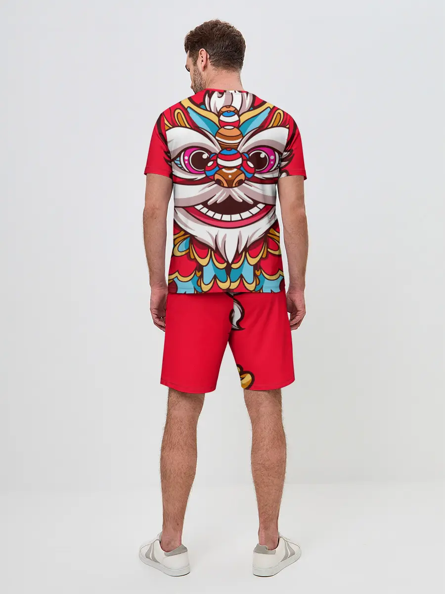 Мужской костюм с шортами / Морда Азиатского Льва