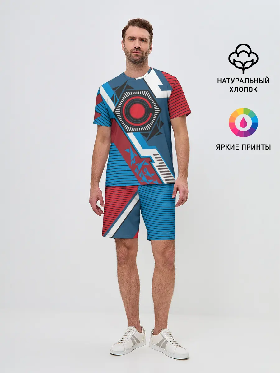 Мужской костюм с шортами / Cyborg logo
