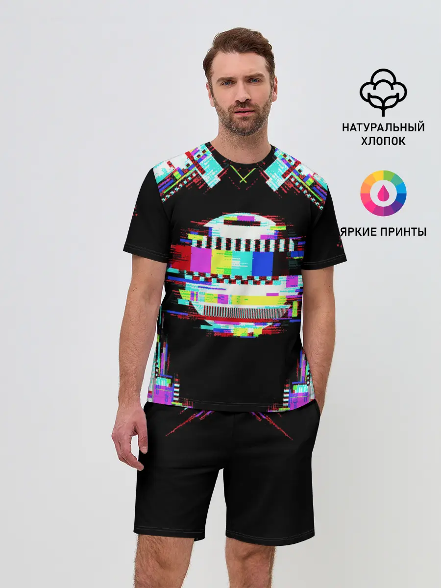 Мужской костюм с шортами / Glitch VHS