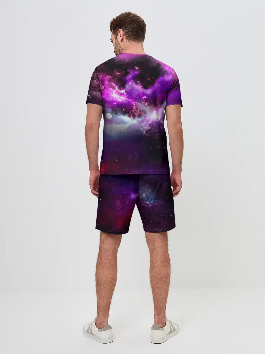 Мужской костюм с шортами / Космическое небо