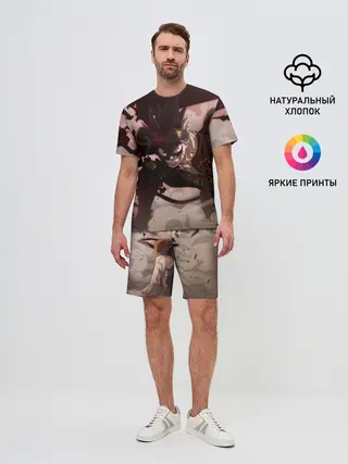 Мужской костюм с шортами / Астер в боевой позе