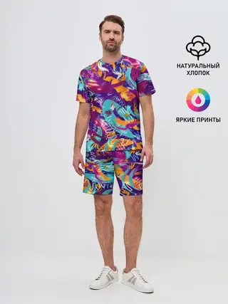 Мужской костюм с шортами / Яркие краски