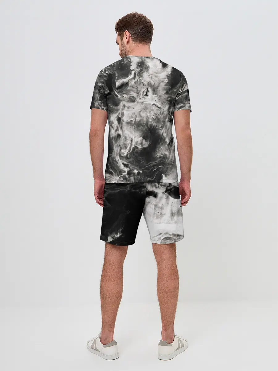 Мужской костюм с шортами / Мрамор