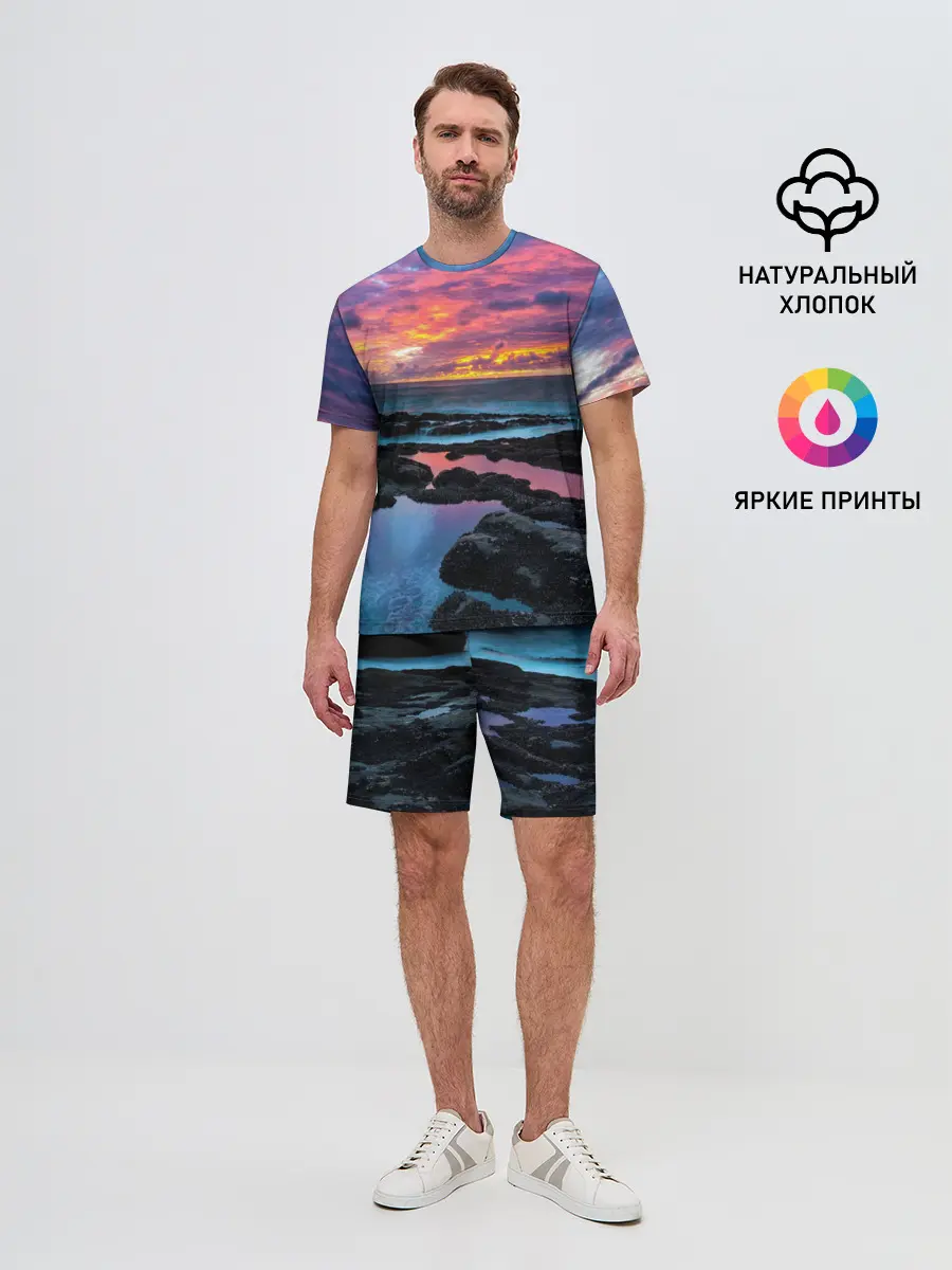 Мужской костюм с шортами / Закат