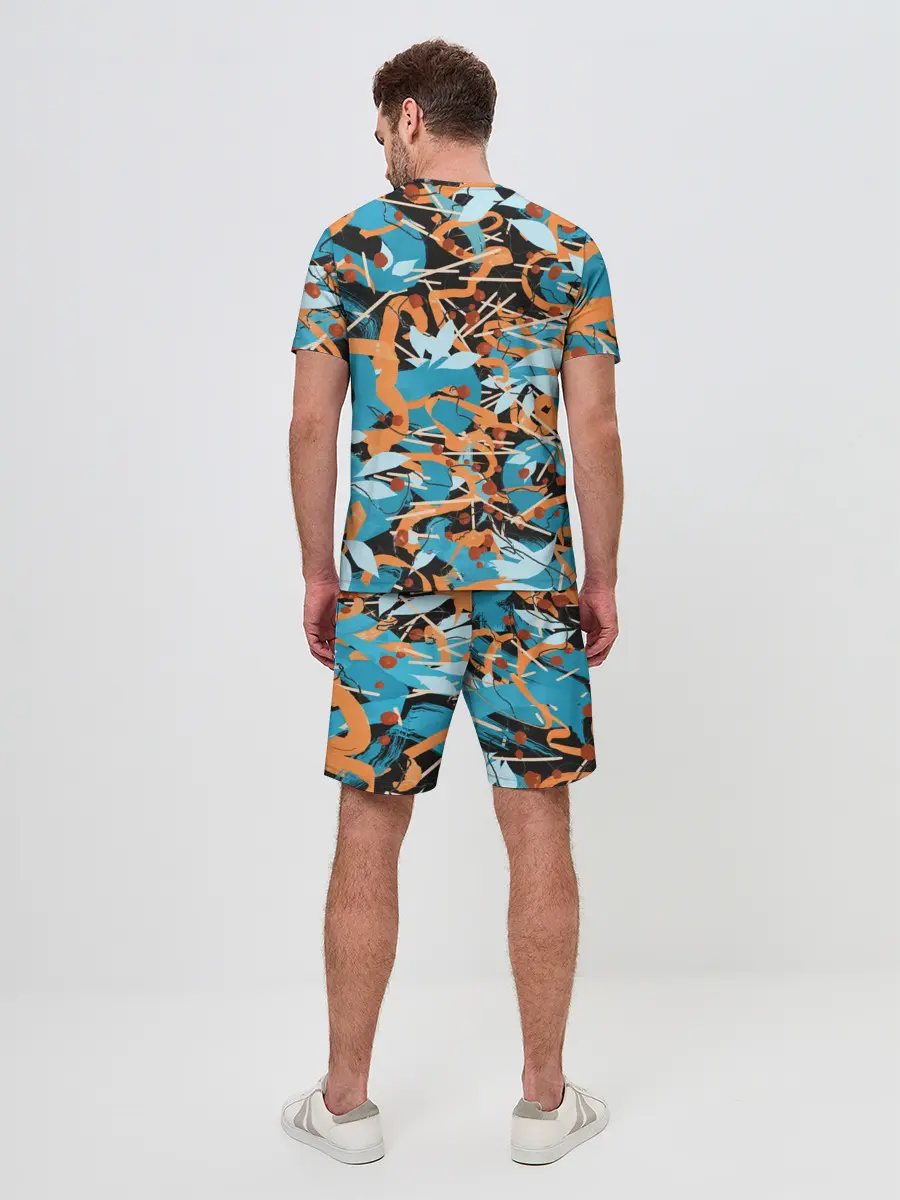 Мужской костюм с шортами / Яркие линии