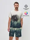 Мужской костюм с шортами / Волк