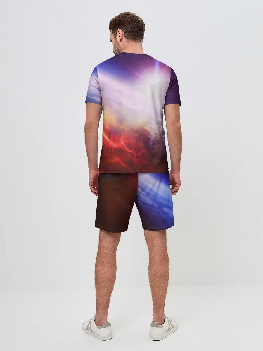 Мужской костюм с шортами / Звезды в неоне