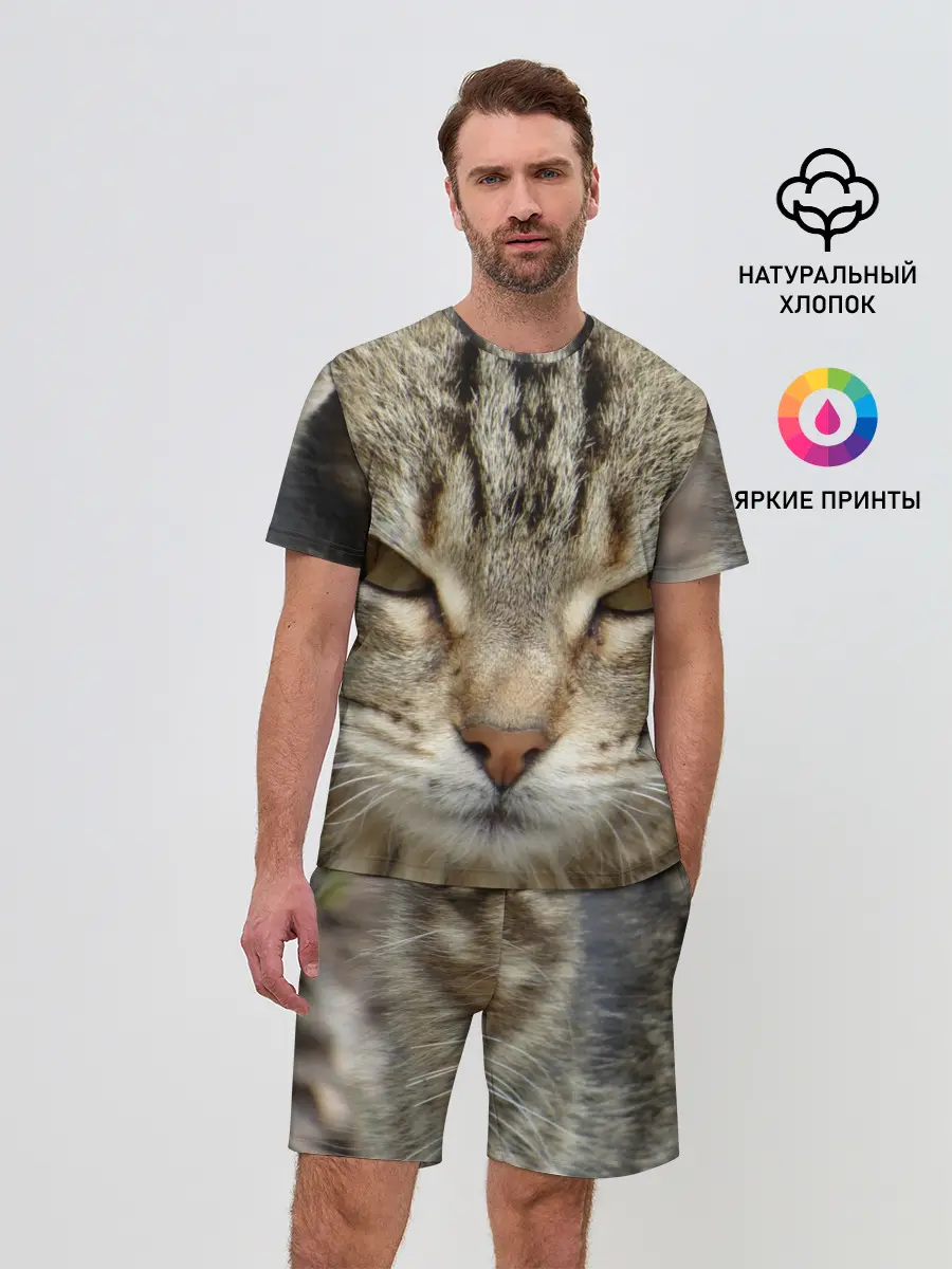 Мужской костюм с шортами / Кот