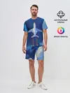 Мужской костюм с шортами / Самолёт на небе