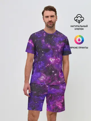 Мужской костюм с шортами / Галактика