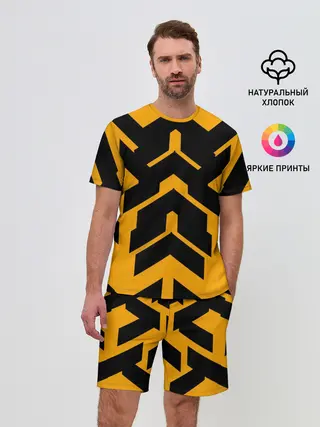 Мужской костюм с шортами / геометрия концепт