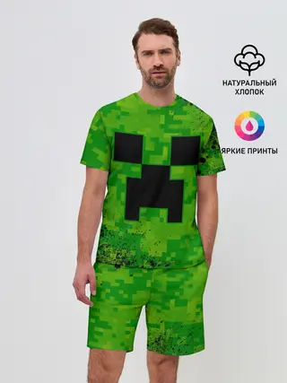 Мужской костюм с шортами / MINECRAFT / МАЙНКРАФТ