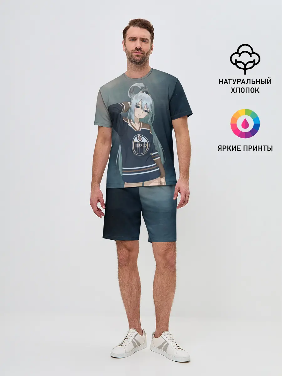 Мужской костюм с шортами / АКВА в свитшоте