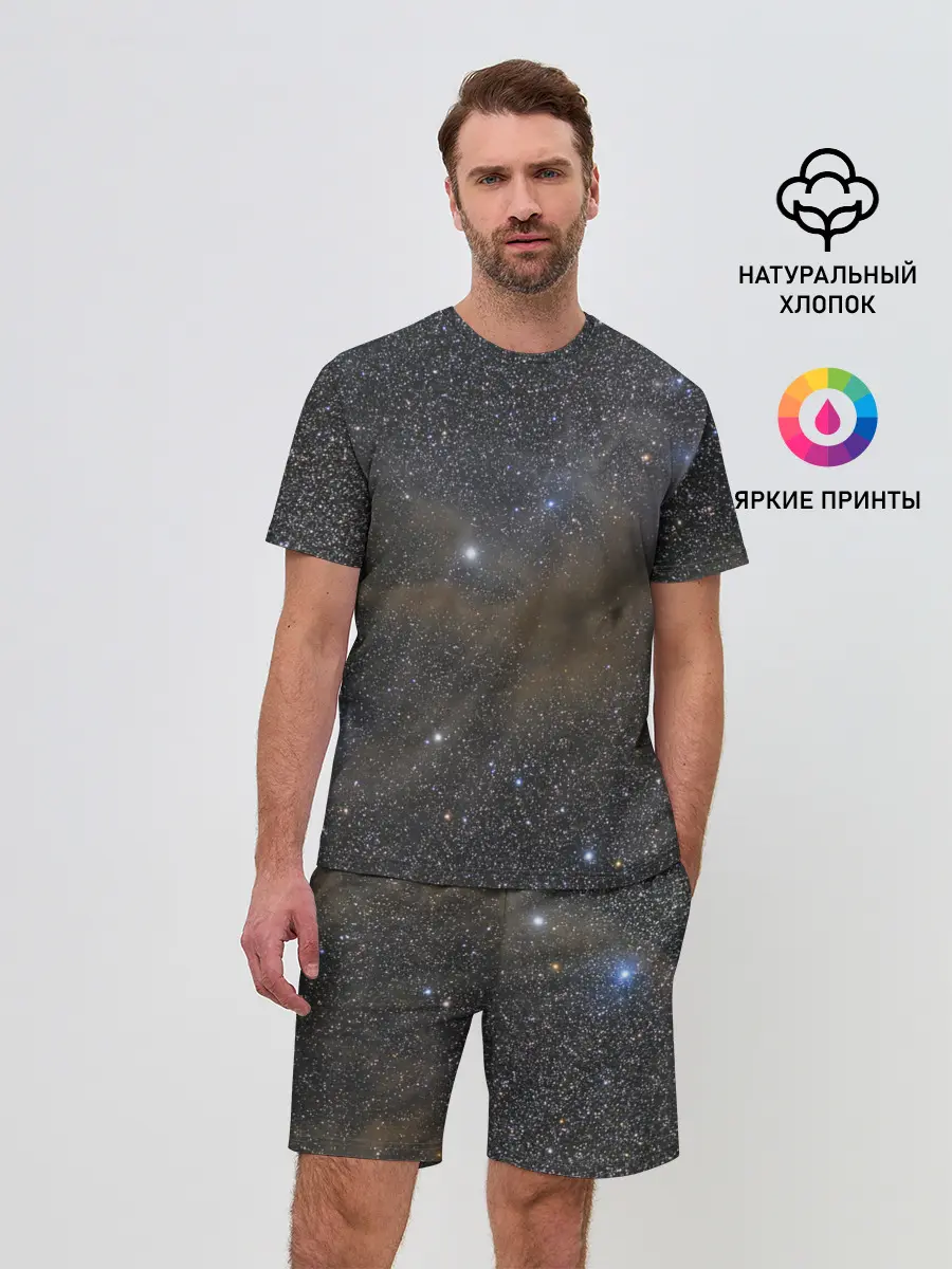 Мужской костюм с шортами / Звездный космос