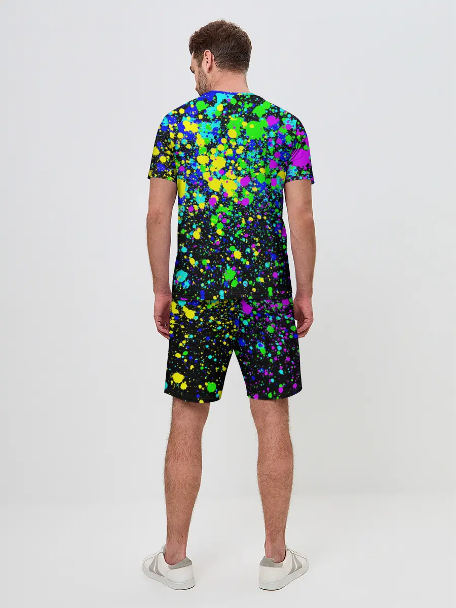 Мужской костюм с шортами / Неоновые краски лета