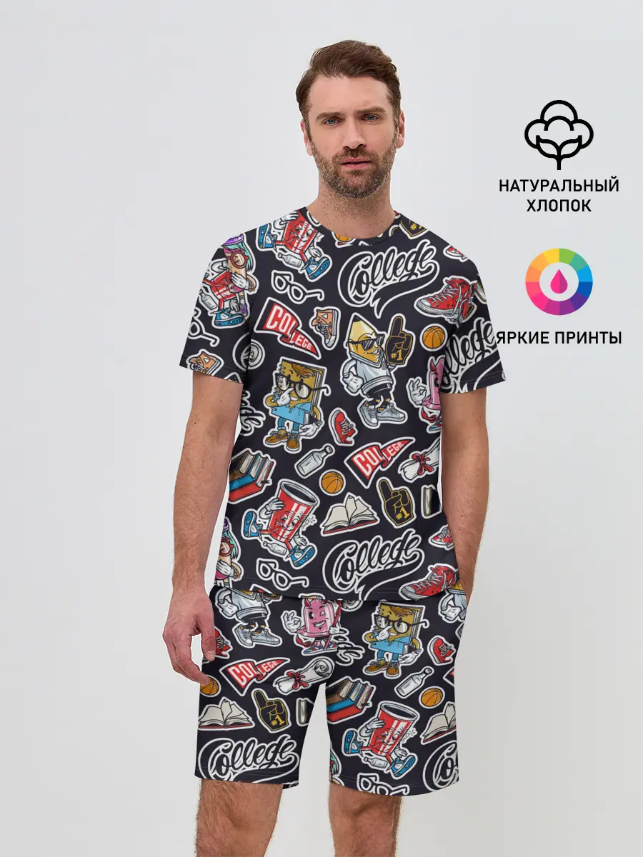 Мужской костюм с шортами / Pop art