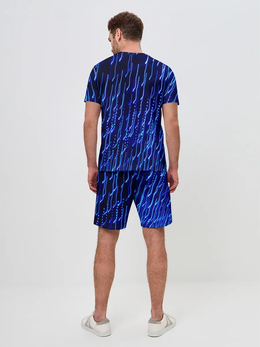 Мужской костюм с шортами / Neon rain