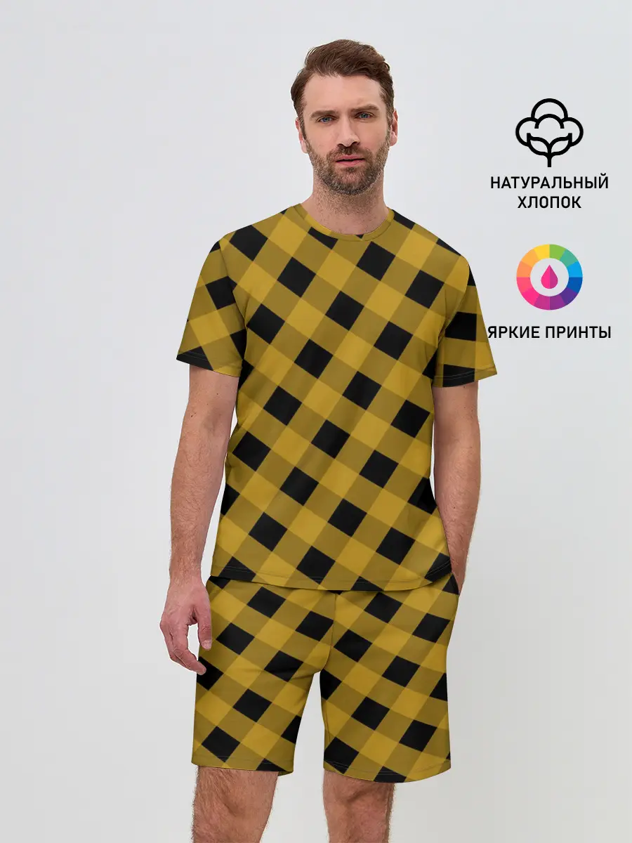 Мужской костюм с шортами / Шотландка