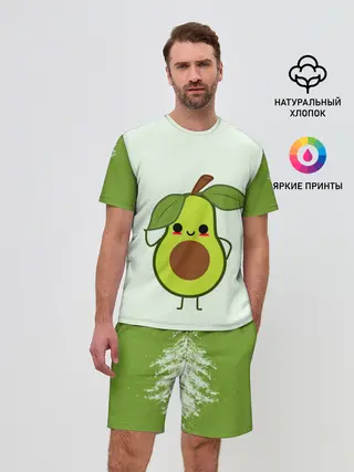 Мужской костюм с шортами / Авокадо