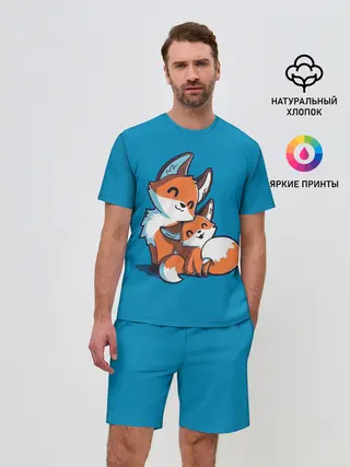 Мужской костюм с шортами / Лисья семья