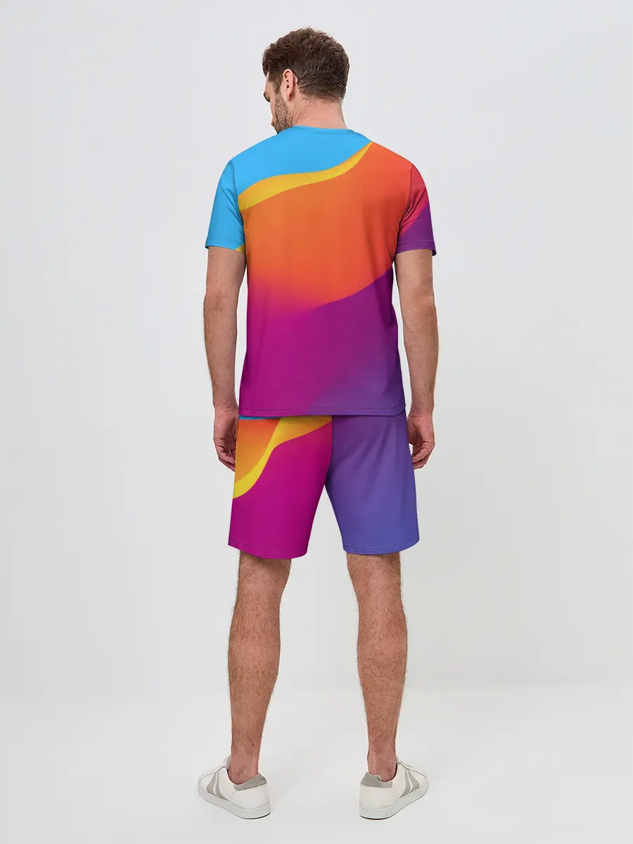 Мужской костюм с шортами / ТЕКСТУРА ГРАДИЕНТА