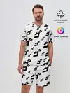 Мужской костюм с шортами / JOJO PATTERN BW