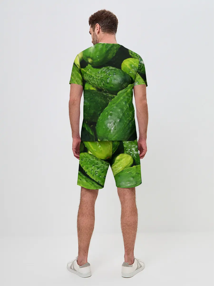 Мужской костюм с шортами / Огурцы