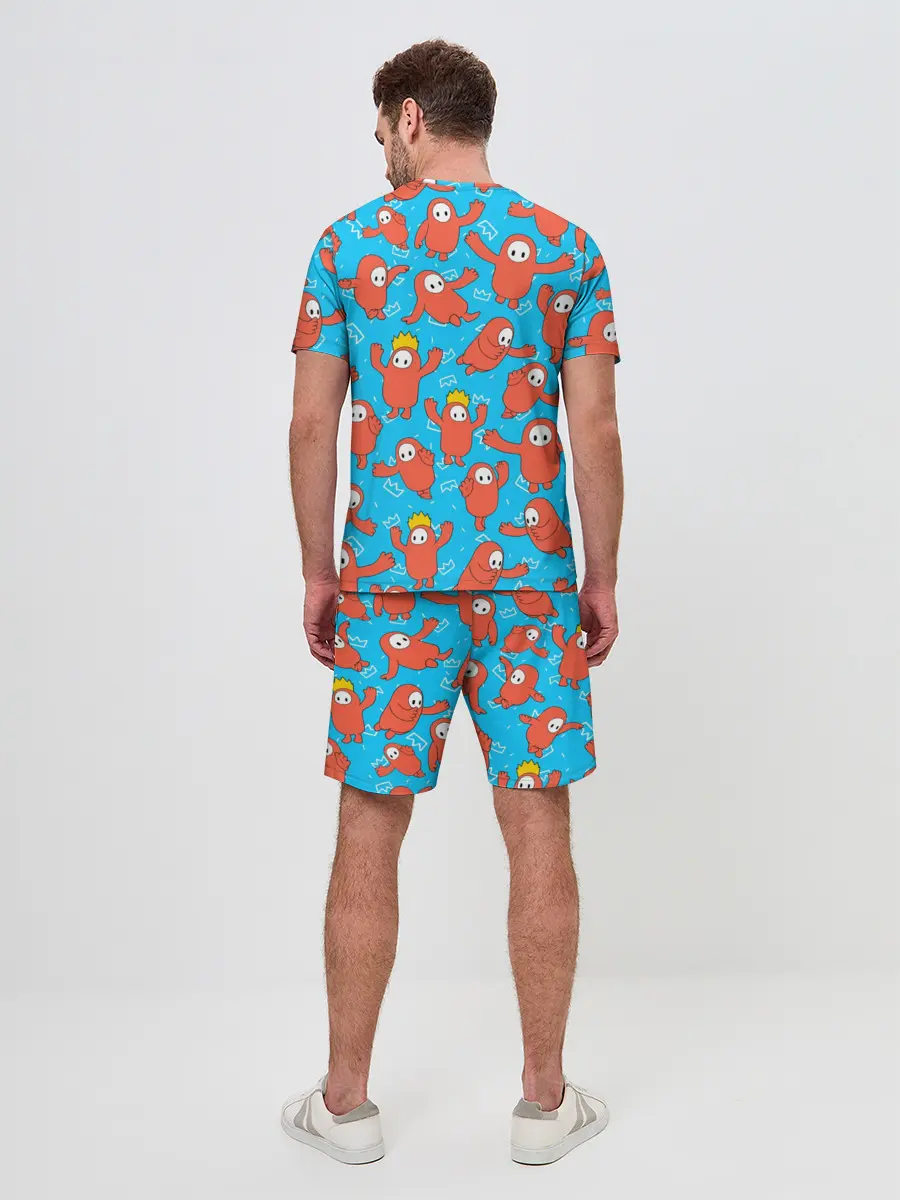 Мужской костюм с шортами / Fall guys red