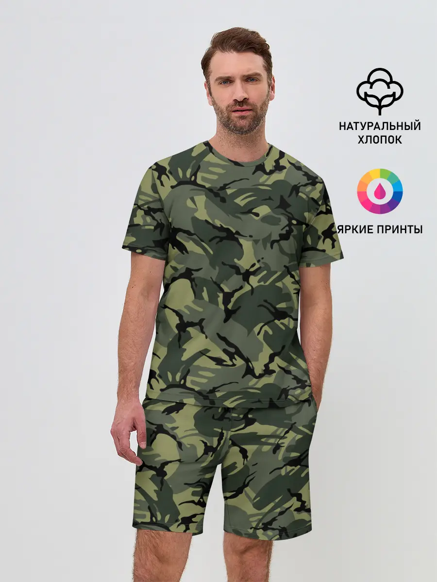 Мужской костюм с шортами / Камуфляж