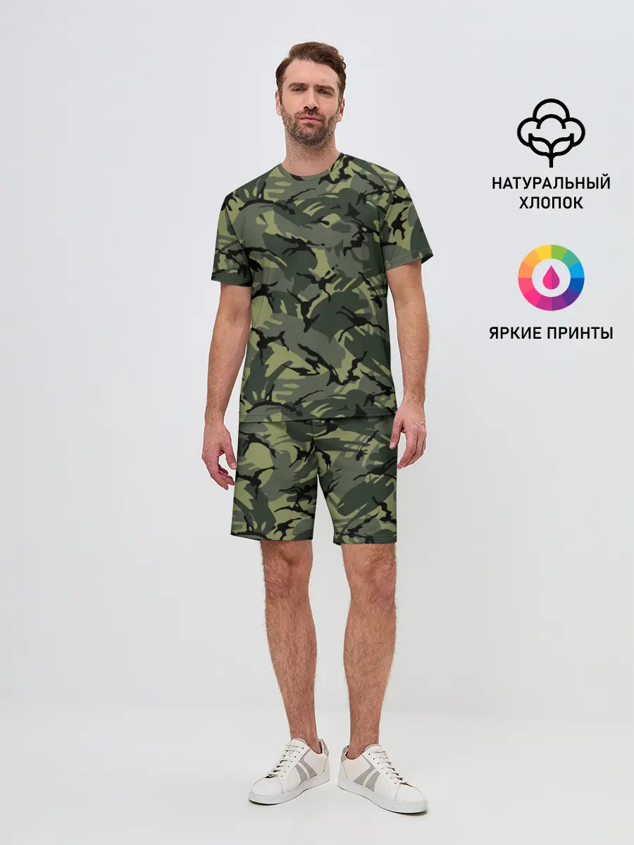 Мужской костюм с шортами / Камуфляж