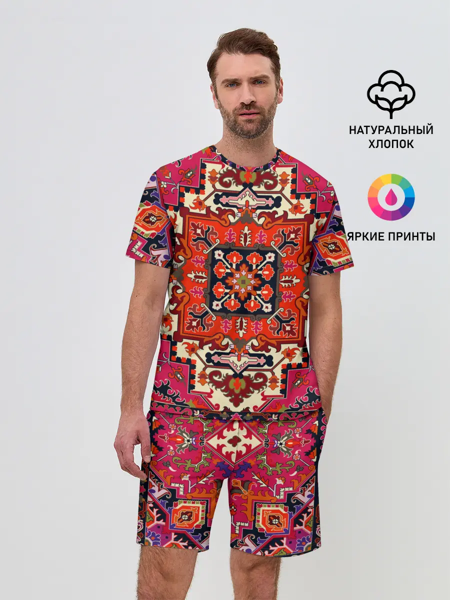 Мужской костюм с шортами / Бордовый ковер