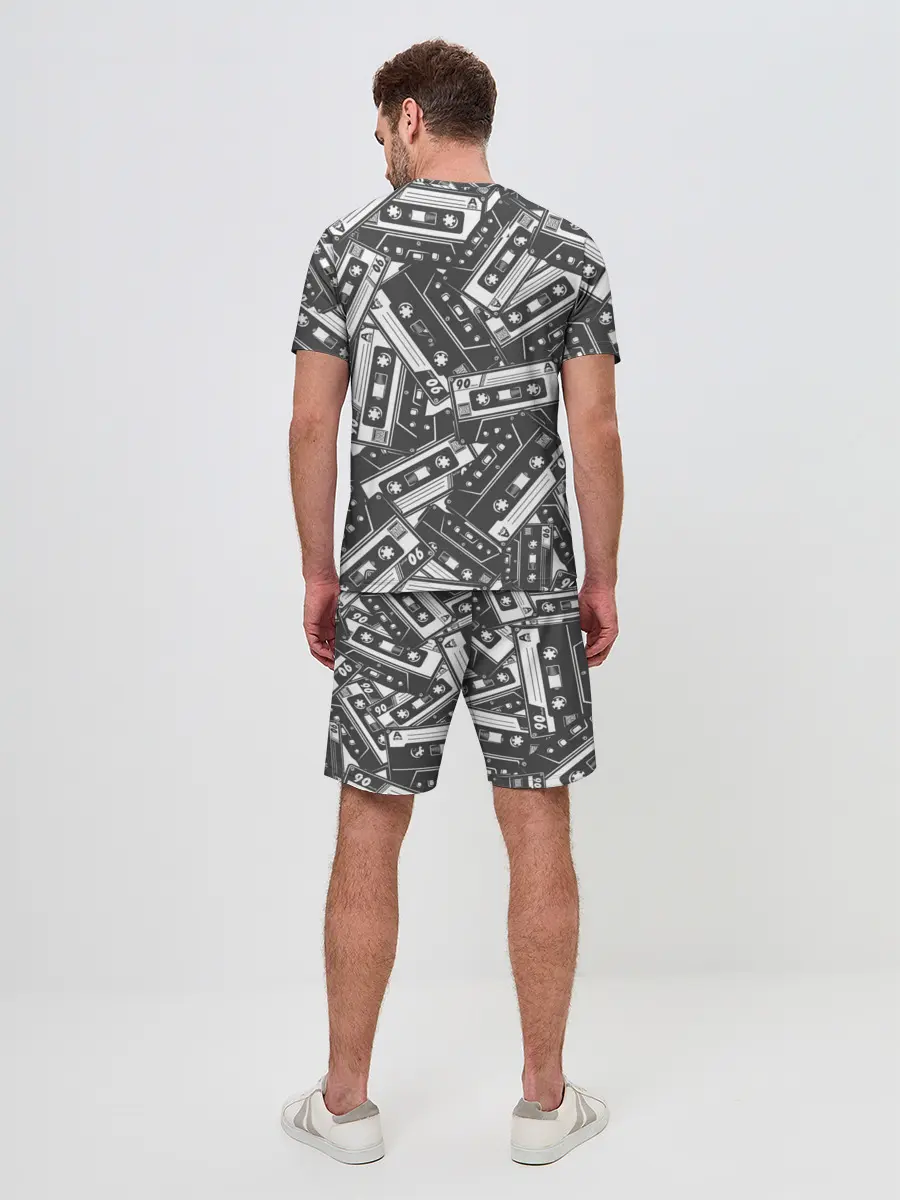 Мужской костюм с шортами / retro pattern